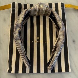 Lele Sadoughi Metallic Knotted Headband